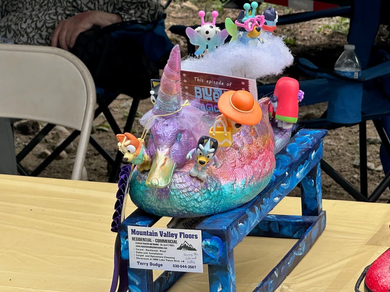 Our favorite duck at the local duck races on a nearby river