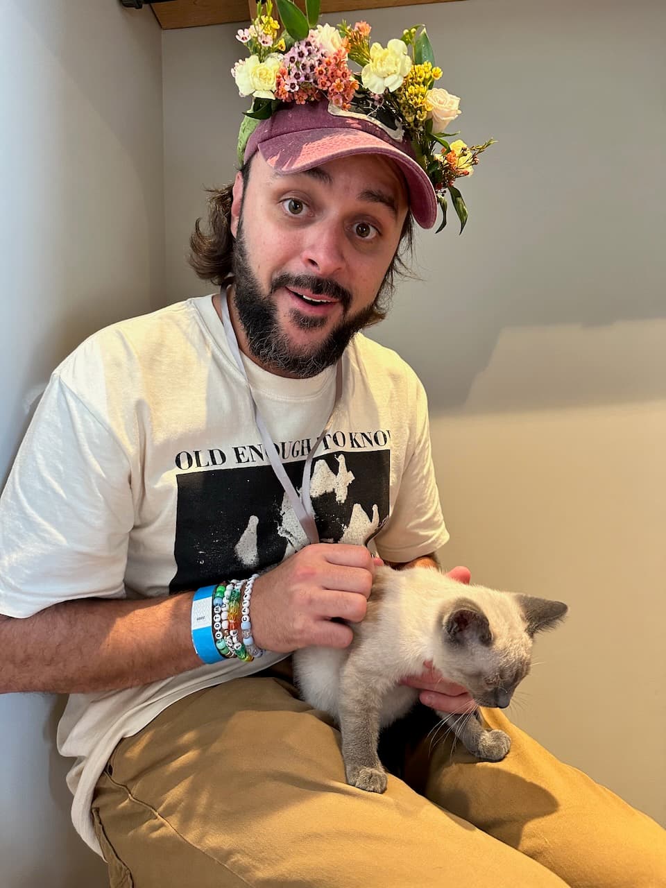 We spent most of the party playing with adoptable kittens that the Indy ASPCA brought along