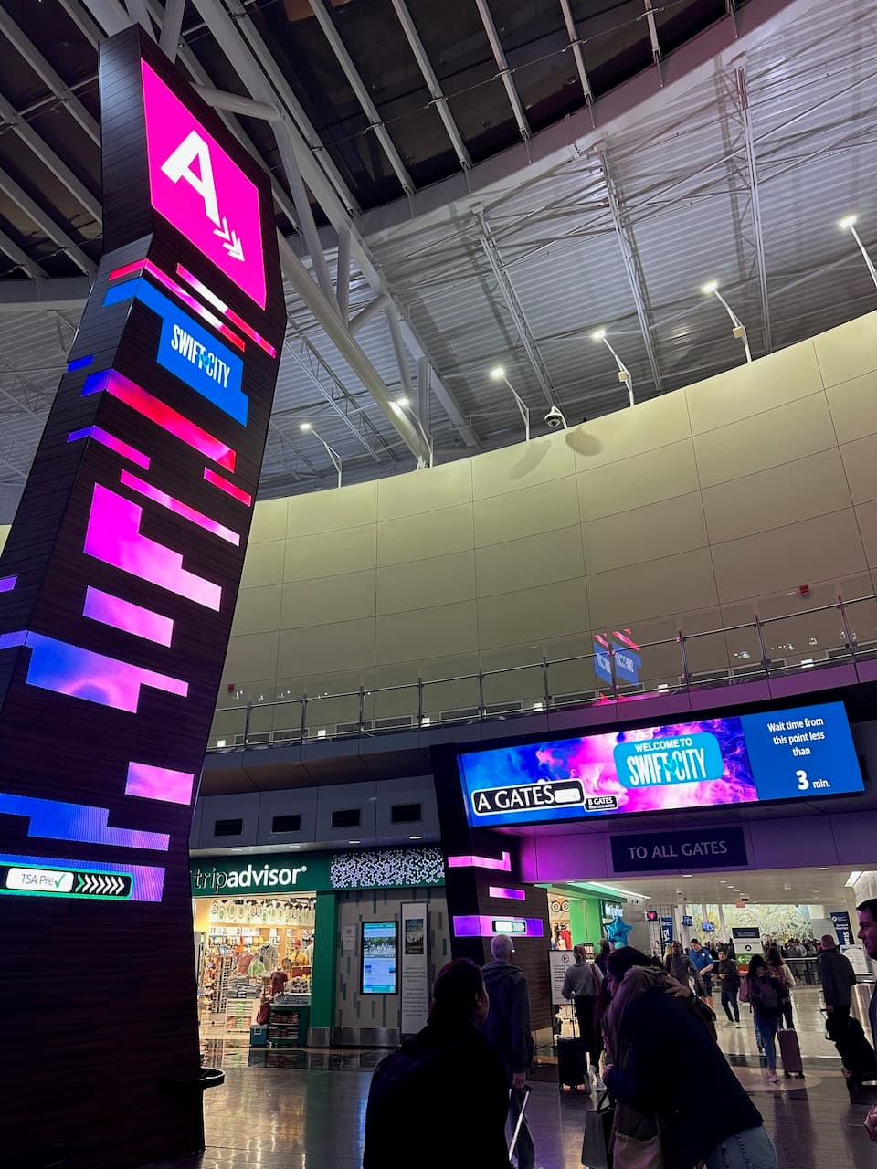 Yes, even the typically boring signage was decked out in Eras Tour style